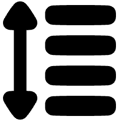 Format Text Line Spacing Icon from Plump Solid Set