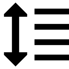 Format Text Line Spacing Icon from Sharp Solid Set