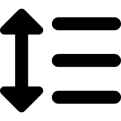 Format Text Line Spacing Icon from Core Solid Set