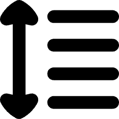 Format Text Line Spacing Icon from Flex Solid Set