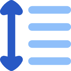 Format Text Line Spacing Icon from Flex Flat Set
