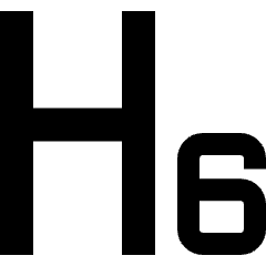 Heading 6 Paragraph Styles Heading Icon from Sharp Solid Set