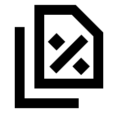 Sharp line icon of a page with a diagonal bar and two diamonds. Used for heap snapshots and memory profiling.