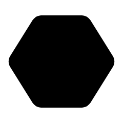 Hexagon Fill Icon from Rounded Fill - Streamline Material Set