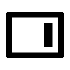 Horizontal Align Right Icon from Outlined Line - Material Pro Set