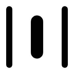 Horizontal Distribute Icon from Rounded Line - Streamline Material Set