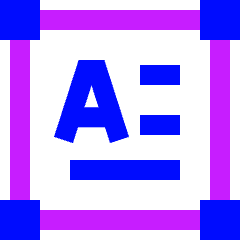 Horizontal Text Box Icon from Sharp Neon Set