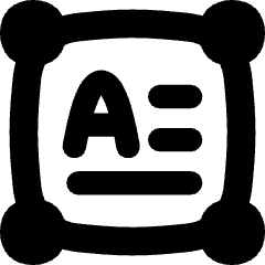 Horizontal Text Box Icon from Flex Solid Set