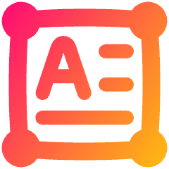 Horizontal Text Box Icon from Plump Gradient Set