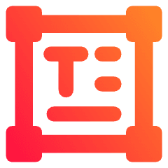 Horizontal Text Box Icon from Core Gradient Set