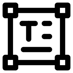 Horizontal Text Box Icon from Core Line Set