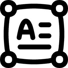 Horizontal Text Box Icon from Flex Line Set