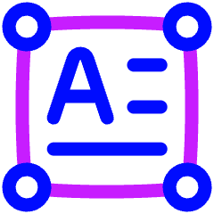 Horizontal Text Box Icon from Plump Neon Set