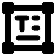 Horizontal Text Box Icon from Core Solid Set