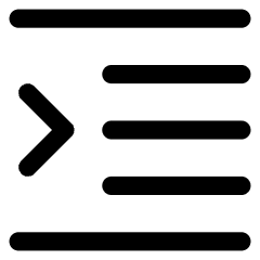 Increase Indent Icon from Core Line Set