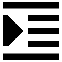 Increase Indent Icon from Sharp Remix Set