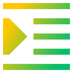 Increase Indent Icon from Sharp Gradient Set