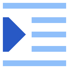 Increase Indent Icon from Sharp Flat Set