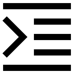Increase Indent Icon from Sharp Line Set