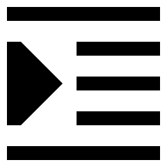Increase Indent Icon from Sharp Solid Set