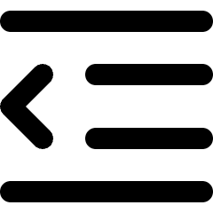 Indent Decrease 1 Icon from Micro Line Set