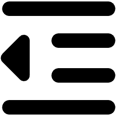 Indent Decrease 1 Icon from Micro Solid Set