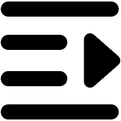 Indent Decrease 2 Icon from Micro Solid Set