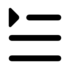 Indent First Line Fill Icon from Rounded Fill - Streamline Material Set