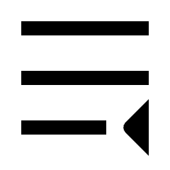 Indent Last Line Icon from Outlined Line - Streamline Material Set