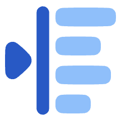 Indent Left Icon from Plump Flat Set