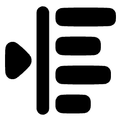Indent Left Icon from Plump Solid Set