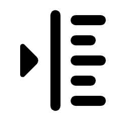 Indent Left Fill Icon from Rounded Fill - Streamline Material Set
