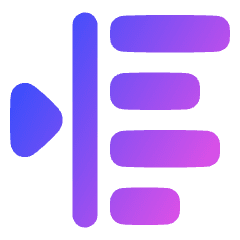 Indent Left Icon from Plump Gradient Set