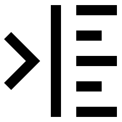 Indent Left Icon from Sharp Line Set