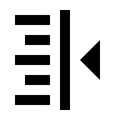 Indent Right Icon from Sharp Line - Streamline Material Set