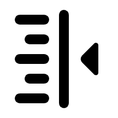 Indent Right Fill Icon from Rounded Fill - Streamline Material Set