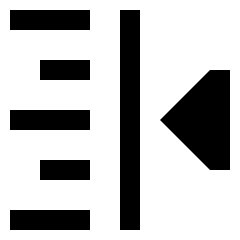 Indent Right Icon from Sharp Solid Set