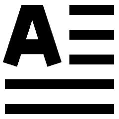 Initial Letter Icon from Sharp Solid Set