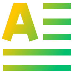 Initial Letter Icon from Sharp Gradient Set