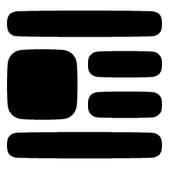 Insert Center Left 1 Icon from Plump Solid Set
