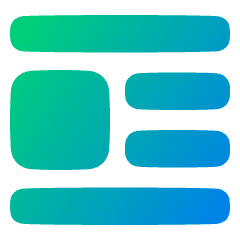 Insert Center Left 1 Icon from Plump Gradient Set