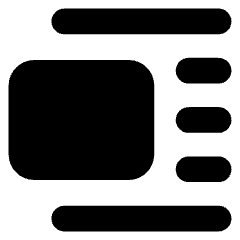Insert Center Left 2 Icon from Core Solid Set