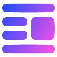 Insert Center Right 1 Icon from Plump Gradient Set
