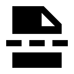 Insert Page Break Fill Icon from Sharp Fill - Streamline Material Set