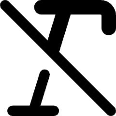 Italic Off Icon from Core Remix Set