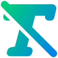 Italic Off Icon from Plump Gradient Set