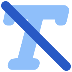 Italic Off Icon from Plump Flat Set