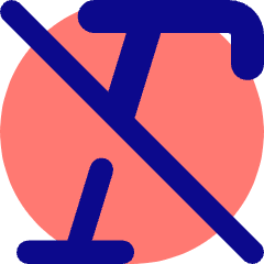 Italic Off Icon from Core Pop Set
