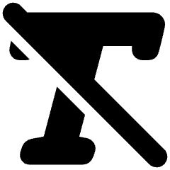 Italic Off Icon from Plump Solid Set