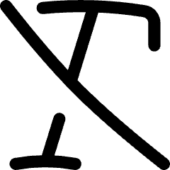 Italic Off Icon from Flex Line Set